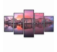 5 Pack Diamond Art Kits Adults （Three Sizes） Venice Diamond Painting, 5D DIY Full Drill City Paint by Numbers for Adults, Wall Art Gems Paintings for Bedroom Office Room Decor Gifts for Women PZSH-776