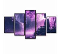 5 Pack Diamond Art Kits Adults （Three Sizes） Zen Diamond Painting, DIY Full Drill Waterfall Paint by Numbers for Adults, Wall Art Gems Paintings for Bedroom Office Room Decor Gifts for Women PZSH-2316