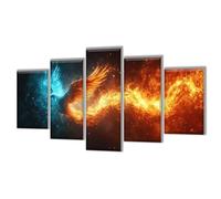 5 Pack Diamond Painting Abstract Phoenix Diamond Art Kits Adults, Full Drill Diamonds Art Painting by Numbers for Kids, 5D DIY Crystal Crafts for Adults Kit for Home Decor Women Gifts 50x30cm q-187