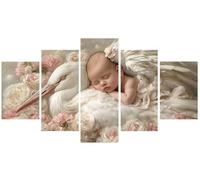 5 Pack Diamond Painting Bird, 125x250cm/49x98in Large Diamond Art Kits for Adults, 5D Full Round Drill 5 Piece Multichromatic Canvas Pictures, DIY Embroidery Cross Stitch Crafts Kit Flowers S0U-16