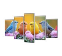 5 Pack Diamond Painting Color Bird Diamond Art Kits Adults, Full Drill Diamonds Art Painting by Numbers for Kids, 5D DIY Crystal Crafts for Adults Kit for Home Wall Decor Women Gifts 50x30cm q-443