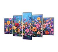 5 Pack Diamond Painting Color Flower Diamond Art Kits Adults, Full Drill Diamonds Art Painting by Numbers for Kids, 5D DIY Crystal Crafts for Adults Kit for Home Decor Women Gifts 225x135cm q-415