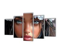 5 Pack Diamond Painting Flower Woman Diamond Art Kits Adults, Full Drill Diamonds Art Painting by Numbers for Kids, 5D DIY Crystal Crafts for Adults Kit for Home Decor Women Gifts 175x105cm q-291