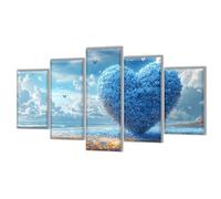 5 Pack Diamond Painting Love Landscape Diamond Art Kits Adults, Full Drill Diamonds Art Painting by Numbers for Kids, 5D DIY Crystal Crafts for Adults Kit for Home Decor Women Gifts 225x135cm q-320