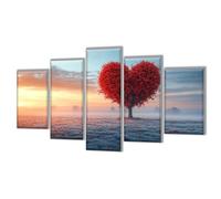 5 Pack Diamond Painting Love Sunset Diamond Art Kits Adults, Full Drill Diamonds Art Painting by Numbers for Kids, 5D DIY Crystal Crafts for Adults Kit for Home Wall Decor Women Gifts 125x75cm q-382