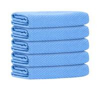 5 Pack Dish Towel Rag Streak Free Miracle Cleaning Cloth 30x40cm Multi-Functional Reusable Lint Free Cloths, Absorbent microfiber Fish Scale Cleaning Cloth,Suitable for Home,Kitchen and Auto (blue)