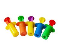 5 Pack Dough Tool Kit, Pla-stic Dough Extruders Modelling Tools, Plasticine Squeeze Syringe Set, Plasticine Squeeze Set Color Dough Clay Accessories, Clay Plasticine Squeeze Rollers Extruders Kit