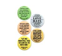 5 Pack - Dr. Martin Luther King Jr Day MLK Quotes Pinback Buttons - 2.25 Inch, 2.25 Inch, Metal Plastic Paper, no gemstone