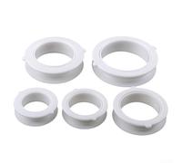 5 Pack Dual-layer Pvc Sink Drain Pipe With O-shape Seal For Kitchen And Bathroom Cabinet Ventilation White 50mm(5)