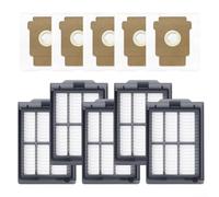 5-Pack Dust Bags and HEPA Filter Kit for Roomba Plus 405 for Combo & 505, Replacement Vacuum Parts for Pet Hair
