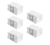 5 Pack Dust Bags for Roidmi EVE PULS Robot Vacuum, Large Capacity Self-Emptying Replacement Bags, Non-Woven Fabric Filter for Efficient Debris Collection, White