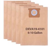 5 Pack DXVA19-4101 Disposable Dust Filter Bags Replacement for DEWALT Shop Vac 6-10 Gallon Wet/Dry Vacuum Models: DXV06P, DXV09P, DXV10P, DXV10S, DXV10SA