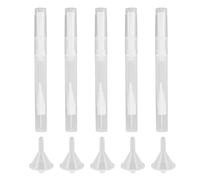 5 Pack Empty Nail Oil Pen with Brush Transparent Twist Tube Leak Proof Container for Cuticle Oil Lip Gloss Essential Oils 5ml Travel Size Cosmetic Applicator