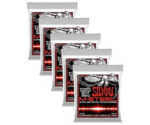 5 PACK Ernie Ball 2915 M-Steel Skinny Top Heavy Bottom Electric Strings 10-52