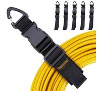 5 Pack Extension Cable Organizer Cable Holder with Triangle Clips - Adjustable Wall Mountable for Cables, Hoses and Ropes for Home, Office, RV and Garage