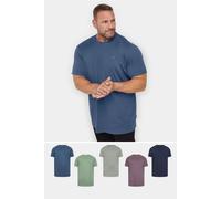 5 Pack Extra Long T-Shirts BadRhino Blue XXL