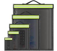 5 Pack Faraday Bags with Handle & Reflective Strip, Faraday Cages for Laptops, Tablets, Phones, Car Keys, Anti-Tracking EMP Bag, Fireproof & Waterproof Signal Blocking Pouch