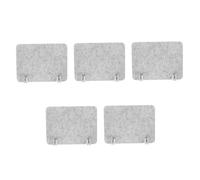 5-Pack Felt Desk Dividers - Acoustic Privacy Panels for Office & Classroom Noise Reducing Freestanding Partitions Gray Felt s for Student Testing & Workstations