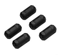5-Pack Ferrite Core Noise Suppression Filters, Clip-On RFI Choke Beads for USB Power Audio Cables, 3.5mm 5mm 7mm 9mm 13mm Toroidal Set(5mm)