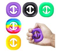 5 Pack Fidget Snapper Toys - Stress Relief Suction Cup Sensory Toys with Pop Noise, Ideal for Kids, Adults & ADHD, Perfect for Party Favors, Classroom Prizes and Anxiety Relief