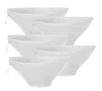 5 Pack Fine Mesh Strainer Bags for Cooking and Juicing, Perfect for Soy Milk and Vegetable Fillings (41x15x16.5cm)
