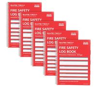 5 Pack Fire Safety Log Book, SAFE TECH 2026 A4 Fire Alarm Record Log