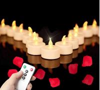5 Pack Flameless LED Tea Lights with Remote, Realistic Bright Flickering Long Lasting 400 Hours Decorative for Wedding Party Home Decor Christmas Halloween