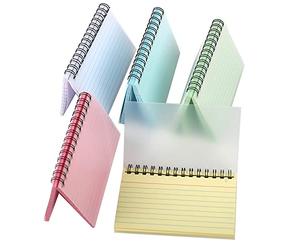 5 Pack Flash Cards, 250 Sheets Index Cards 5x3 Ruled Spiral Bound Revision Record Cards Cue Cards for Office Meeting, School Learning, Memory, Sticky Note