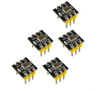 5-Pack for INMP441 Omnidirectional Microphone Modules 24-Bit I2S Interface 61dBA SNR Low Power Consumption PCB With Pin Headers Compact Design For Audio Recording Voice Recognition(Soldered)