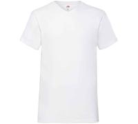 5 PACK Fruit of the Loom Mens V Neck T-Shirt Plain Casual Work Cotton Tee Top