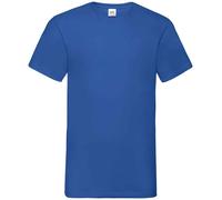 5 PACK Fruit of the Loom Mens V Neck T-Shirt Plain Casual Work Cotton Tee Top