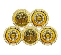 5 Pack Fruit of The Spirit Christian Coin, Inspirational Christian Challenge Coin with Galatians 5:22-23 Jesus Religious Prayer Coin, Christian Bible Verse Pocket Token Coin Gifts for Friends Family