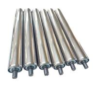 5-Pack Galvanized Steel Conveyor Rollers, 1-2 Inch Diameter, Unpowered Replacement Rollers for Industrial Factories & Warehouses, Durable & Corrosion-Resistant