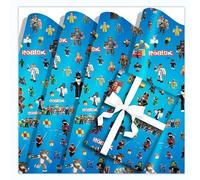 5 Pack Game Gift Wrapping Paper 51x75cm Kraft Paper Durable Gift Wrap Pack for Kids Birthday, Party Storage Festive Decoration