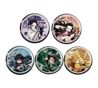 5 Pack Ghost Slayers Characters Badge Anime Figures Cool Brooch Pins Ghost Slayers Cosplay Bag Deco Pins 58mm