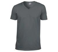5 Pack Gildan V-Neck T-Shirt Short Sleeve Mens Plain Cotton Softstyle Tee Top