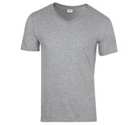 5 Pack Gildan V-Neck T-Shirt Short Sleeve Mens Plain Cotton Softstyle Tee Top