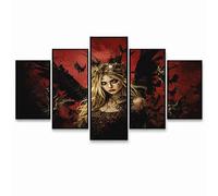 5 Pack Gothic Style Diamond Art Kit Adults, WaterWaterfallen Angel Diamond Painting by Numbers for Adults 5 Pack Crystal Art Canvas for Painting, Rhinestones Embroidery Kit Home Decoration GYZH-0315