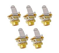 5 Pack Guitar Output Jack Assembly Signs Improvement Metal Hardware for Upgrades Reliability Professional Nut Guitar Output Port