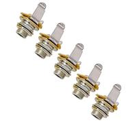 5 Pack Guitar Output Jack Assembly Signs Improvement Metal Hardware for Upgrades Reliability Professional Nut Guitar Output Port