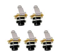 5 Pack Guitar Output Jacks Assembly Signals Improvement Metal Hardware For Reliability Upgrades Professional Guitar Output Port Nut