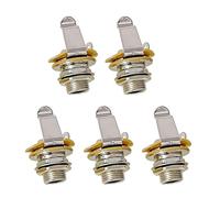 5 Pack Guitar Output Jacks Assembly Signals Improvement Metal Hardware For Reliability Upgrades Professional Guitar Output Port Nut