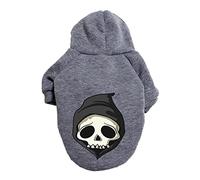 5-Pack Halloween Pet Costume Set, Skeleton Print Dog Sweater, Stretchy Knit Pullover with Retro Design, Soft Warm Christmas Jumper for Small Medium Breed Dogs