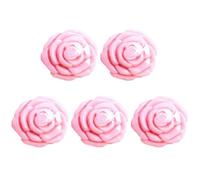 5 Pack Handmade Rose Scented Soap Mini Rose Soap for Wedding Favours Valentines Day Gifts Bridal Shower Guest Souvenirs Party Favors (Pink, 6CM)