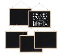 5 Pack Hanging Black Board, 30 X 40 cm Wall Mounted Small Chalk Board with Hook and Cord for Walls Notice Menu Memo Bulletin