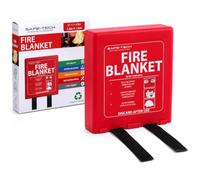 5 Pack Hard Case Fire Blanket for Kitchen, 1 x 1m, Cert. to BS EN1869:2019 | Kitchen Fire Blanket for Cooking, Oil & Grease Fires, British Standard EN 1869, Heat Resistant up to 580°C, Quick Unfolding