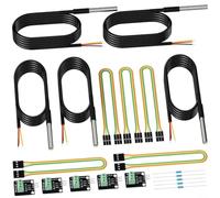 5 Pack High Accuracy Temperature Probe Sensor Rustproof Design for Arduino for raspberry Pi Systems(Set 3)