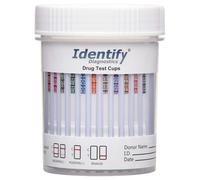 5 Pack Identify Diagnostics 12 Panel Drug Test cup with BUP - Testing Instantly for 12 Different Drugs THc50 cOc OXY MDMA BUP MOP AMP BAR BZO