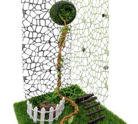 5 Pack Jumping Spider Enclosure Accessories Set, 1Jumping Spider Habitat Hideout, 2 Climbing Web. 2 Enclosure Decor