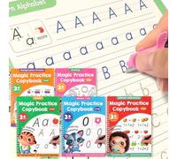 5 Pack Large Magic Grooved Reusable Copybooks for Kids 3-8 (10.2×7.3)